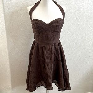 Brown halter dress size S/M